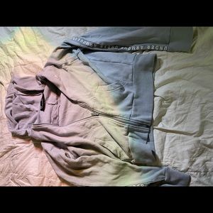 under armor slight cropped zip up